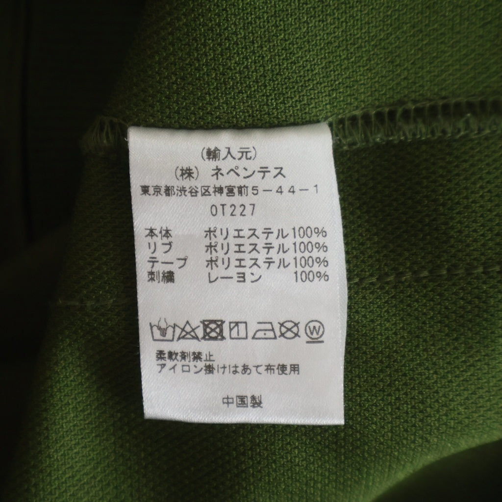 Needles(ニードルス) TRACK CREW NECK SHIRT ロゴエンブロイダリーデザイン クルーネック トラックスウェット トレーナー グリーン OT227