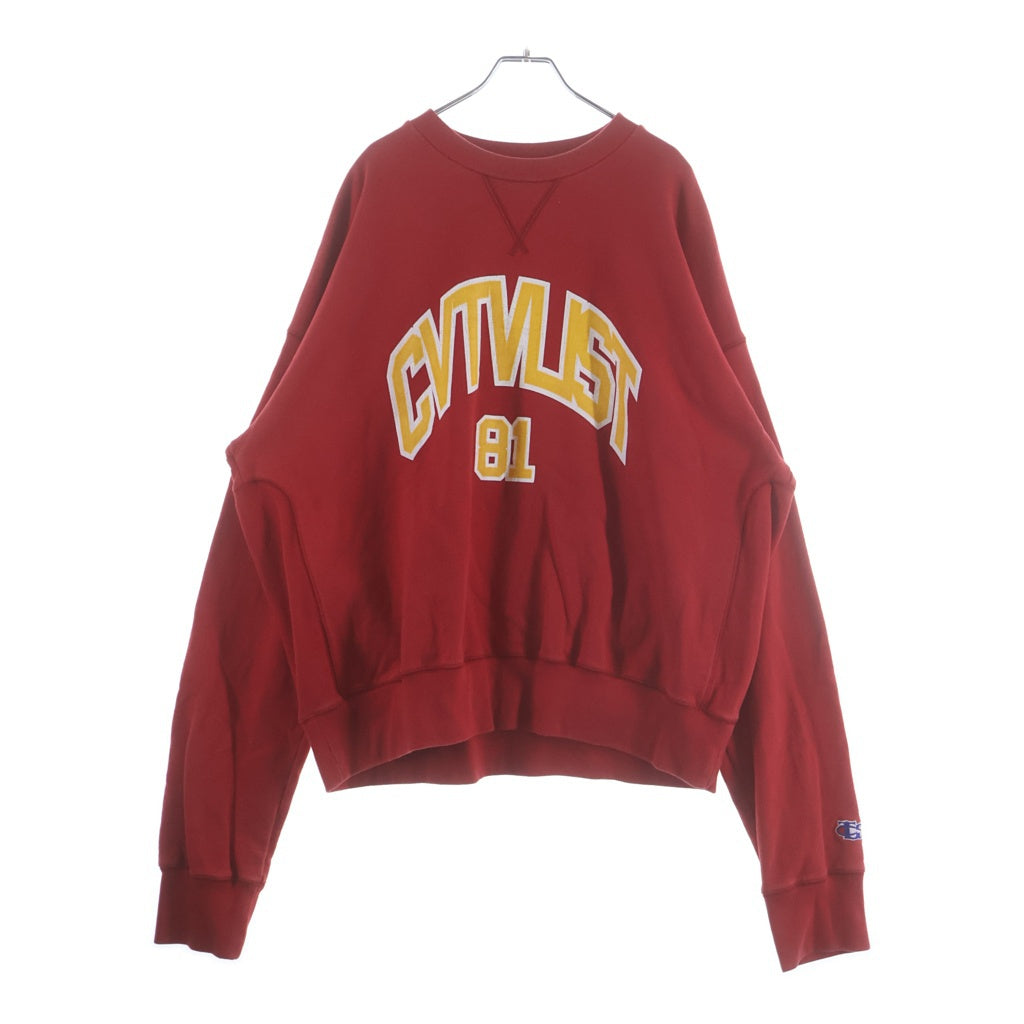cvtvlist(カタリスト) University Crewneck ユニバーシティ クルーネック スウェットシャツ レッド 2401110304