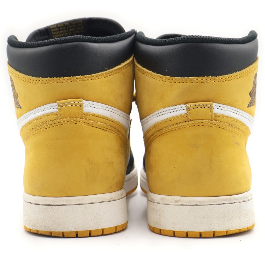 NIKE(ナイキ) AIR JORDAN 1 RETRO HIGH OG YELLOW OCHRE エアジョーダン 1 オークル ハイカットスニーカー イエロー/ブラック US9/27cm 555088-109