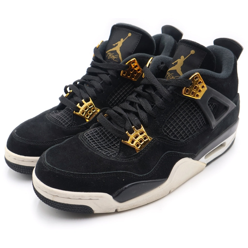 NIKE(ナイキ) AIR JORDAN 4 RETRO ROYALTY 308497-032 エアジョーダン4 レトロ ロイヤルティ スニーカー ブラック/ゴールド US9.5/27.5cm 308497-032