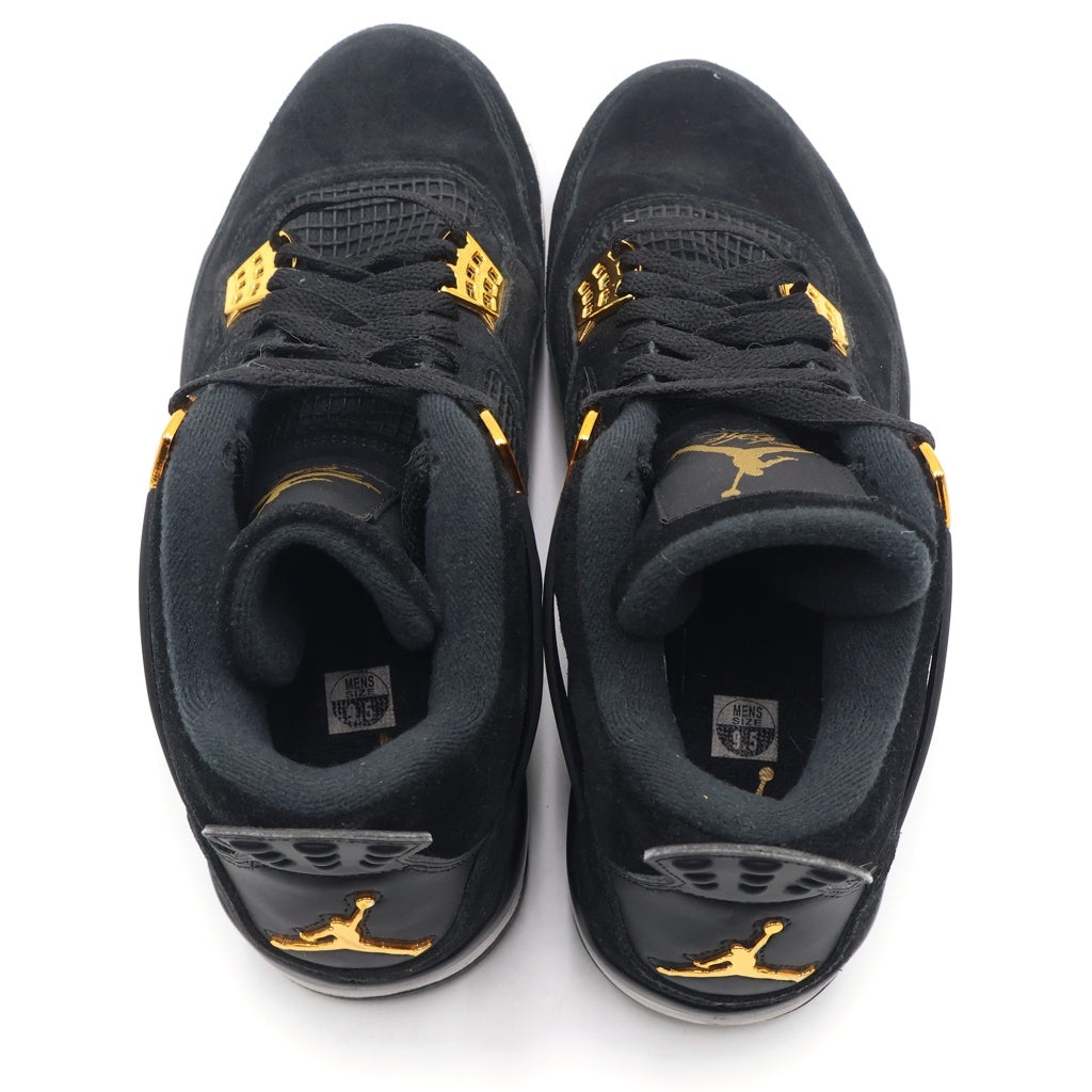 NIKE(ナイキ) AIR JORDAN 4 RETRO ROYALTY 308497-032 エアジョーダン4 レトロ ロイヤルティ スニーカー ブラック/ゴールド US9.5/27.5cm 308497-032