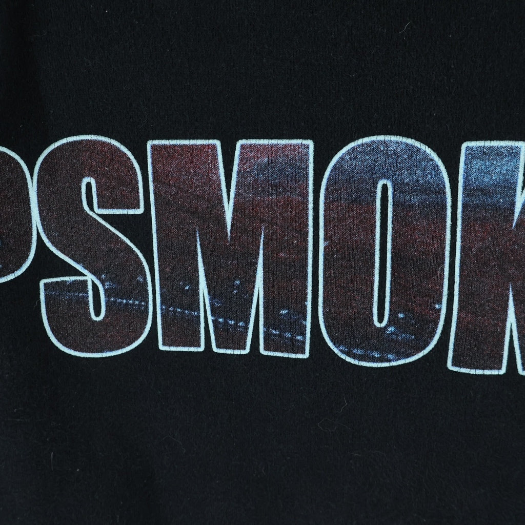 VLONE(ヴィーロン) ×Pop Smoke Wraith Hoodie ×ポップスモーク ロゴプリント プルオーバーパーカー フーディ ブラック