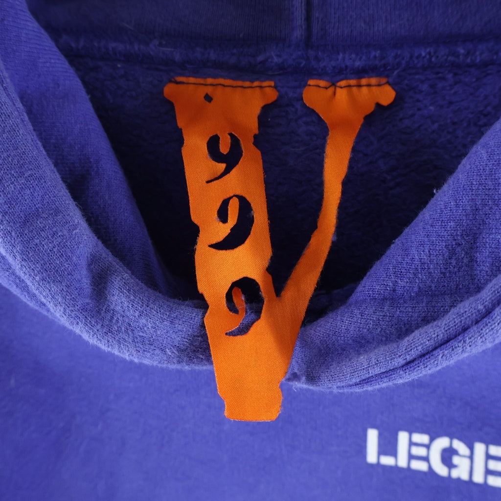 VLONE(ヴィーロン) ×Juice WRLD LOGO PRINT PULLOVER HOODIE ×ジュースワールド ロゴプリント プルオーバーパーカー フーディ パープル
