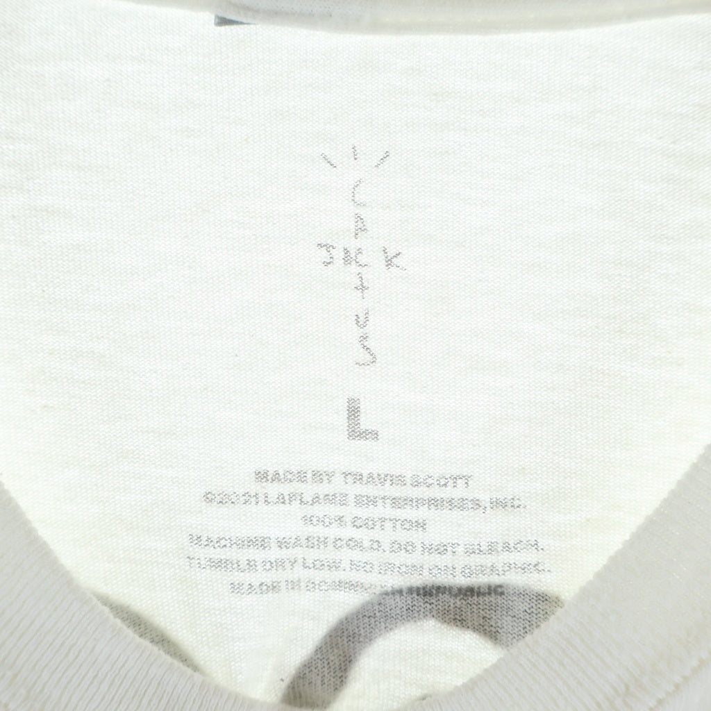 TRAVIS SCOTT(トラヴィススコット) Cactus Jack ×Fragment Manifest Tee カクタスジャック ×フラグメント マニフェスト 半袖Tシャツ カットソー ホワイト
