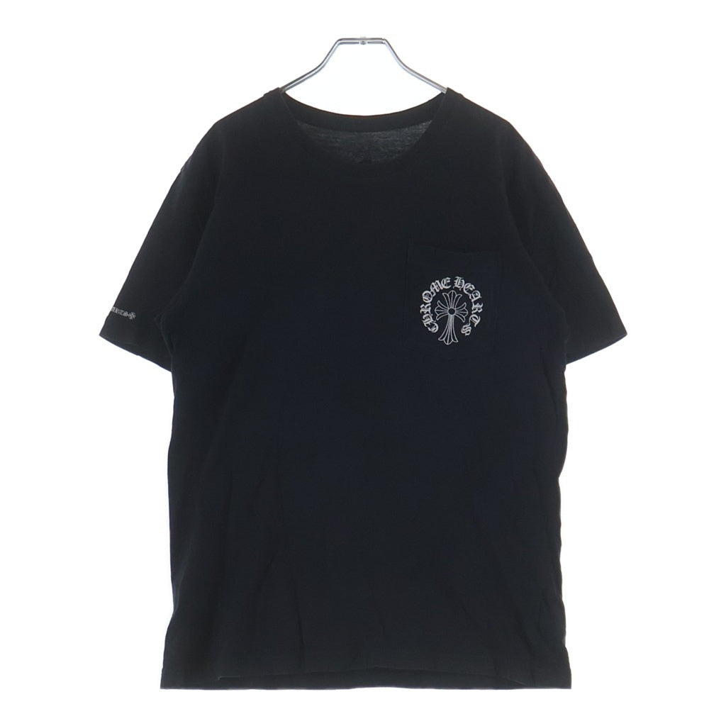 CHROME HEARTS(クロムハーツ) Tonal Celtic Cross Horseshoe Short Sleeve Teeクロムハーツ トーナル セルティック クロス ホースシュー 半袖Tシャツ カットソー ブラック
