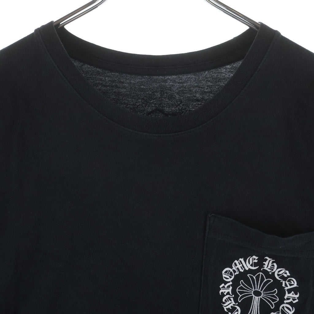 CHROME HEARTS(クロムハーツ) Tonal Celtic Cross Horseshoe Short Sleeve Teeクロムハーツ トーナル セルティック クロス ホースシュー 半袖Tシャツ カットソー ブラック