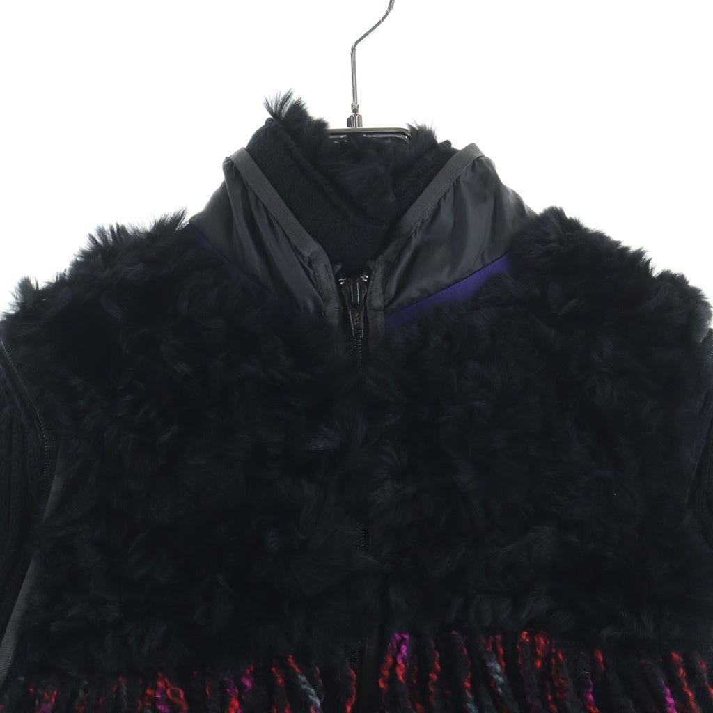 sacai ジップアップニット ブラック Sacai(サカイ) ドッキング ニット ジップアップ ジャケット マルチ 11