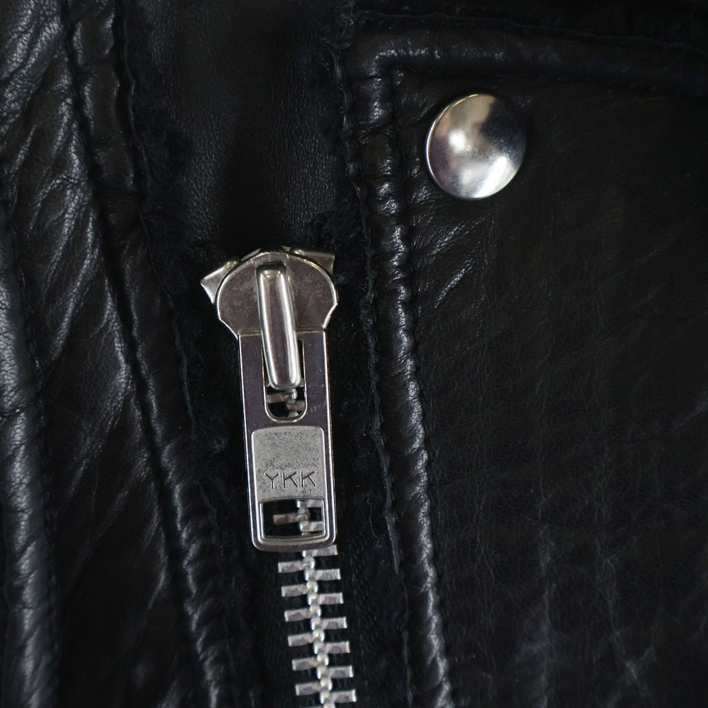 Sacai(サカイ) ドッキング シープスキン ジップアップ レザー ジャケット ブラック 15-02337