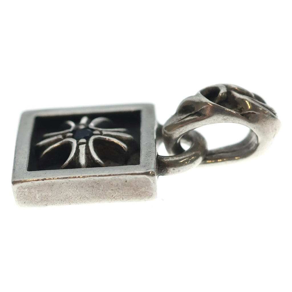 CHROME HEARTS(クロムハーツ) FRAMED CH PLUS 1SAP フレームドCHプラス チャーム アフター1サファイア ペンダントトップ シルバー