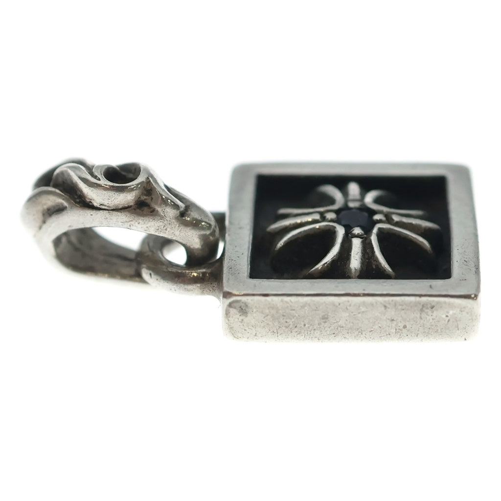 CHROME HEARTS(クロムハーツ) FRAMED CH PLUS 1SAP フレームドCHプラス チャーム アフター1サファイア ペンダントトップ シルバー