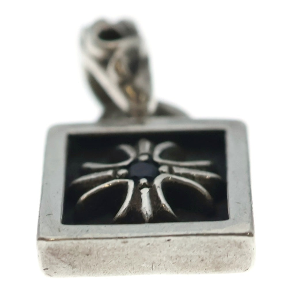 CHROME HEARTS(クロムハーツ) FRAMED CH PLUS 1SAP フレームドCHプラス チャーム アフター1サファイア ペンダントトップ シルバー