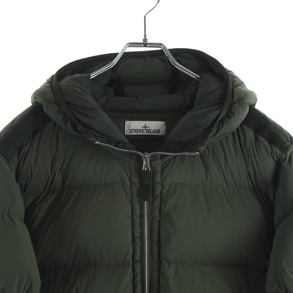 STONE ISLAND(ストーンアイランド) SEAMLESS TUNNEL NYLON DOWN-TC シームレス トンネルフーデッドナイロンダウンジャケット カーキ 791543728