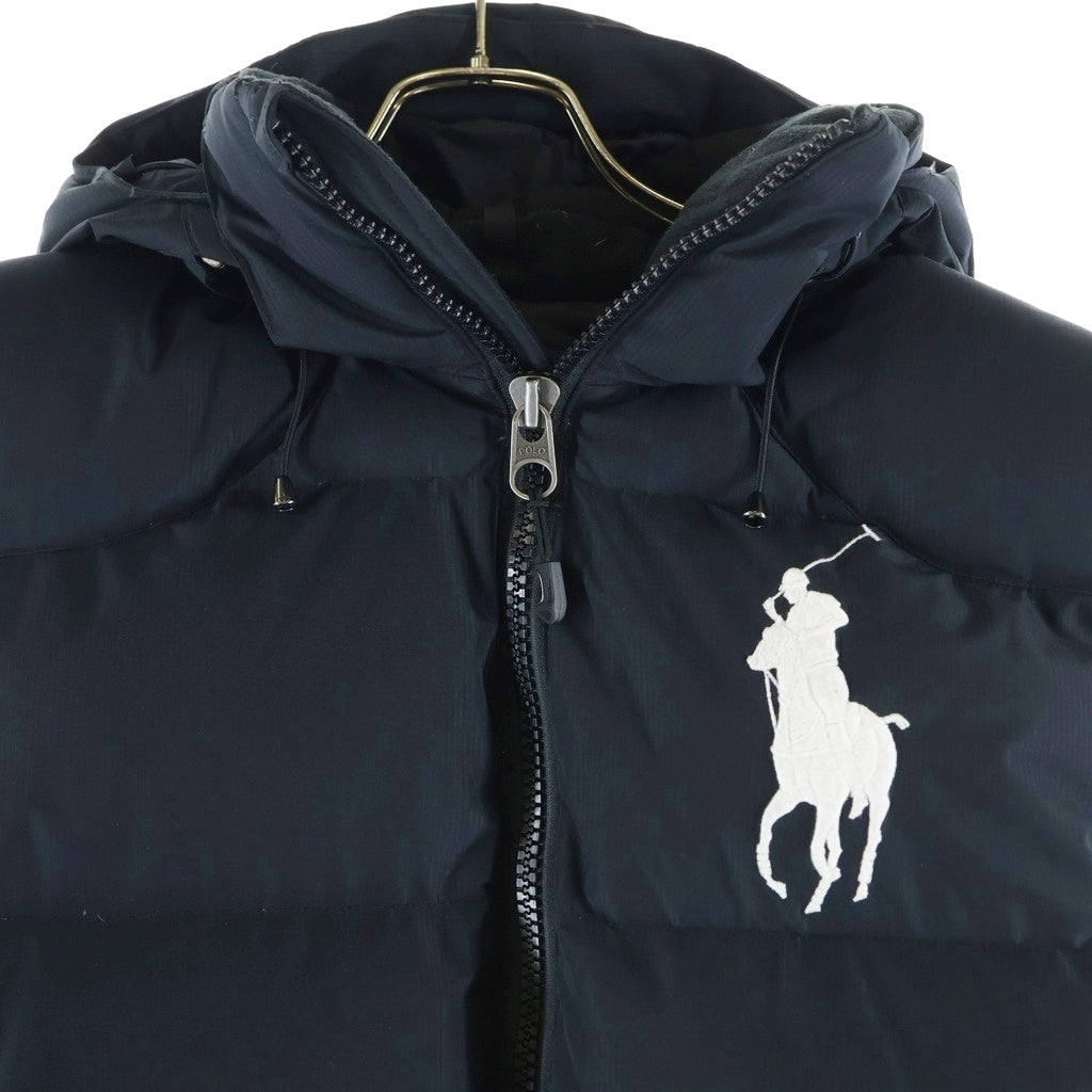 POLO RALPH LAUREN(ポロラルフローレン) ビッグポニー フーデッド ダウン ベスト ブラック