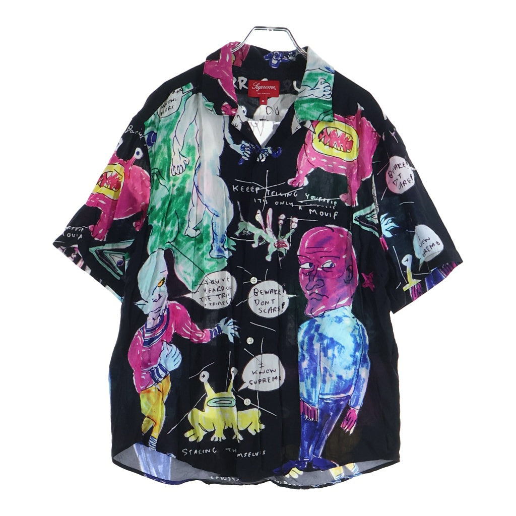 SUPREME(シュプリーム) 20SS Daniel Johnston Rayon S/S Shirt ダニエルジョンストン レーヨン 半袖 シャツ ブラック