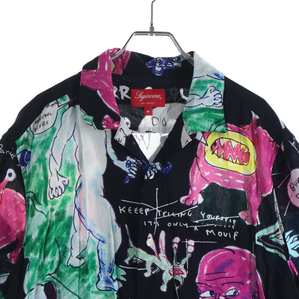 SUPREME(シュプリーム) 20SS Daniel Johnston Rayon S/S Shirt ダニエルジョンストン レーヨン 半袖 シャツ ブラック