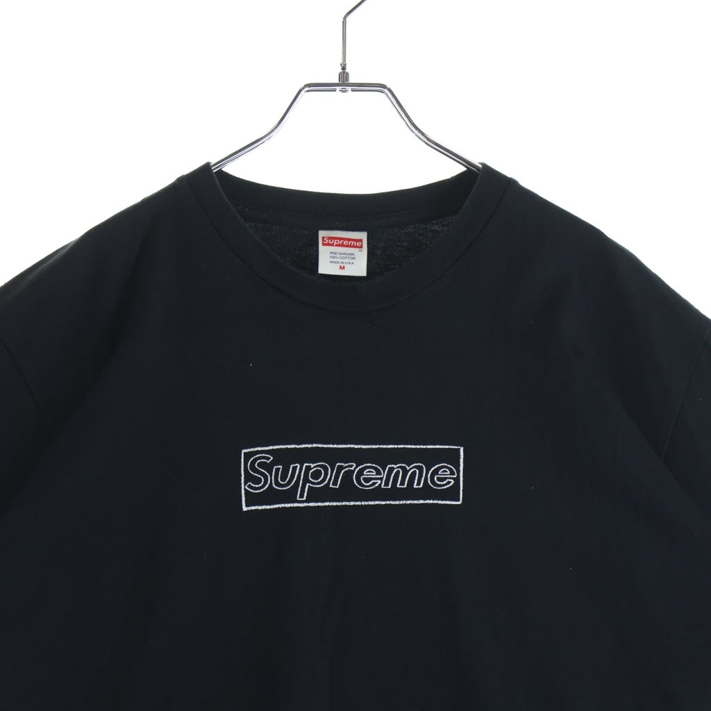 SUPREME(シュプリーム) 21SS ×KAWS Chalk Logo Tee カウズ チョーク ボックスロゴ クルーネック 半袖Tシャツ カットソー ブラック