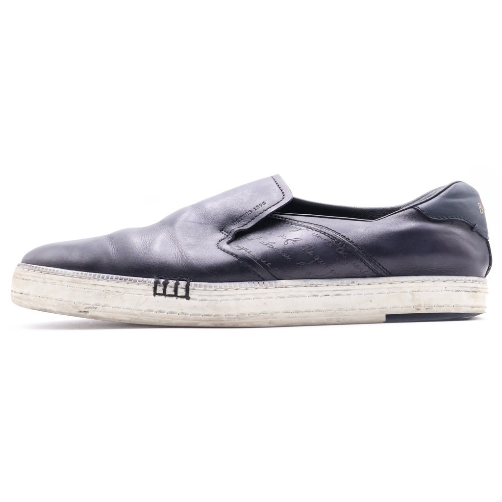 Berluti(ベルルッティ) カリグラフィー レザー スリッポン ローカットスニーカー ブラック