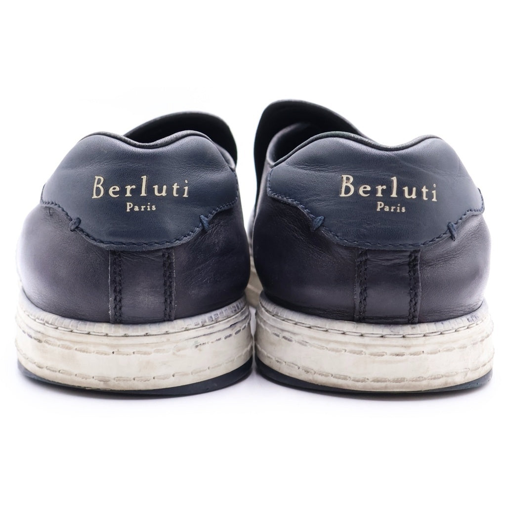 Berluti(ベルルッティ) カリグラフィー レザー スリッポン ローカットスニーカー ブラック