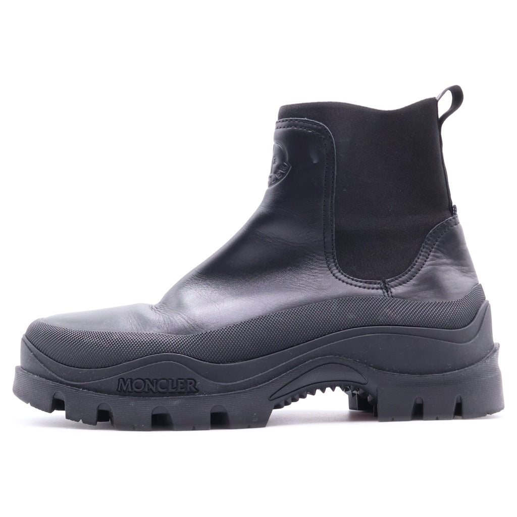 MONCLER(モンクレール) LARUE CHELSEA チェルシー サイドゴア レザー ブーツ ブラック