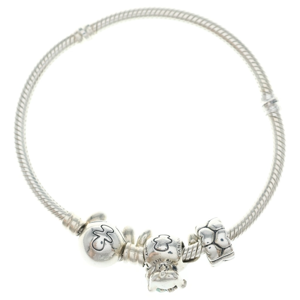 PANDORA(パンドラ) × Disney Stitch Snake Chain Bracelet ディズニー スティッチ スネーク チェーン ブレスレット レディース シルバー