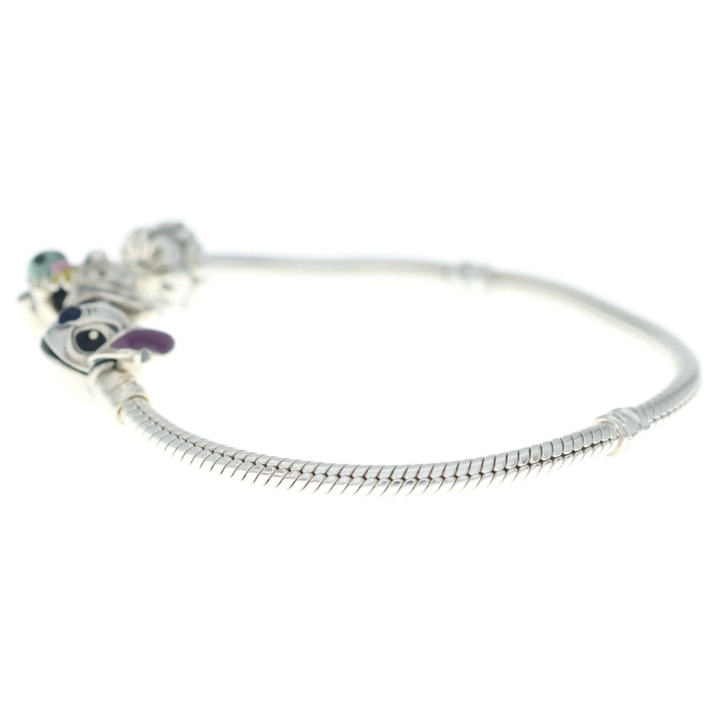 PANDORA(パンドラ) × Disney Stitch Snake Chain Bracelet ディズニー スティッチ スネーク チェーン ブレスレット レディース シルバー