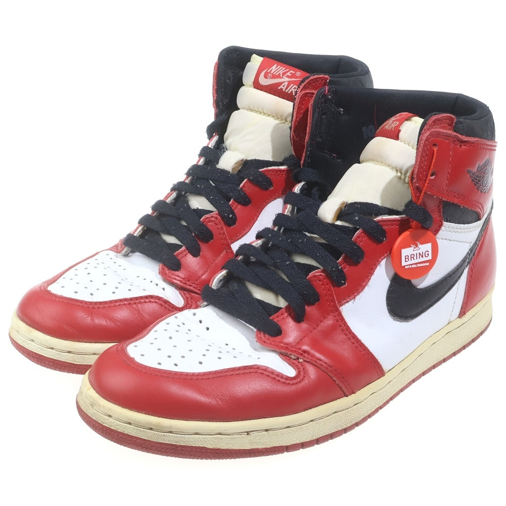 NIKE(ナイキ) 【観賞用1994年製】AIR JORDAN 1 RETRO HIGH CHICAGO エアジョーダン レトロ シカゴ ハイカットスニーカー ホワイト/レッド US10/28cm 130207-101
