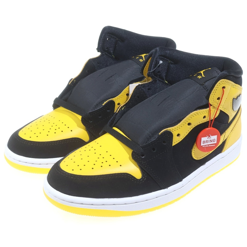 NIKE(ナイキ) AIR JORDAN 1 MID SE NEW LOVE エアジョーダン1 SE ニューラブ ミッドカットスニーカー ブラック/イエロー US7/25cm HJ6654-071