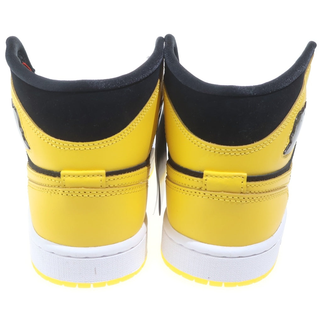NIKE(ナイキ) AIR JORDAN 1 MID SE NEW LOVE エアジョーダン1 SE ニューラブ ミッドカットスニーカー ブラック/イエロー US7/25cm HJ6654-071