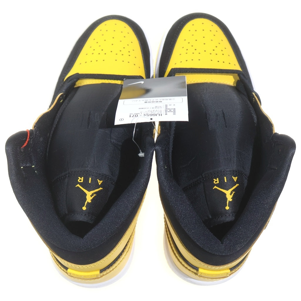 NIKE(ナイキ) AIR JORDAN 1 MID SE NEW LOVE エアジョーダン1 SE ニューラブ ミッドカットスニーカー ブラック/イエロー US7/25cm HJ6654-071