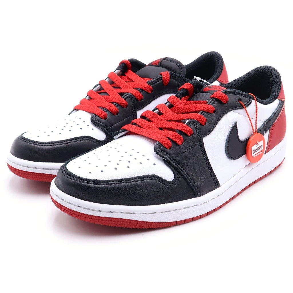 NIKE(ナイキ) AIR JORDAN 1 RETRO LOW OG BLACK TOE エアジョーダン1 レトロ ロー ブラックトゥ ローカットスニーカー ホワイト/ブラック/レッド US9/27cm CZ0790-106