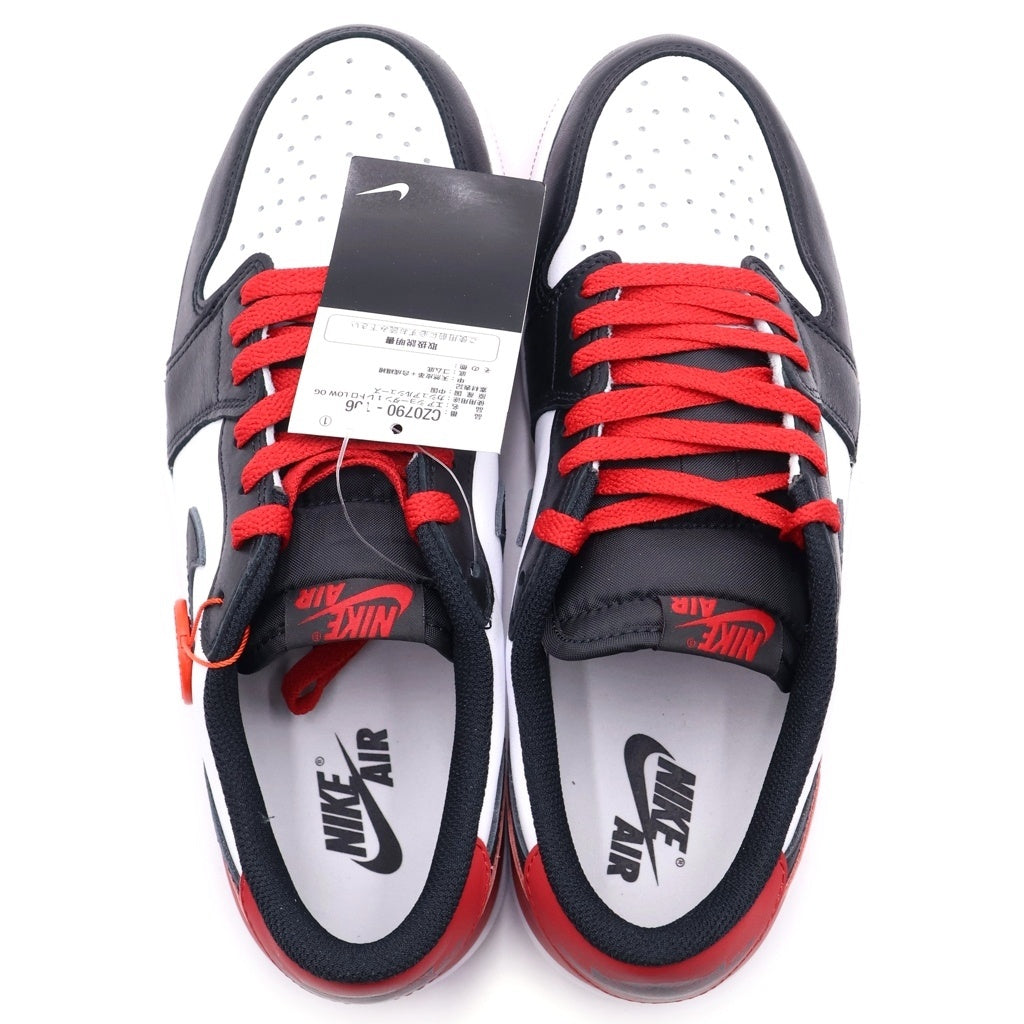 NIKE(ナイキ) AIR JORDAN 1 RETRO LOW OG BLACK TOE エアジョーダン1 レトロ ロー ブラックトゥ ローカットスニーカー ホワイト/ブラック/レッド US9/27cm CZ0790-106