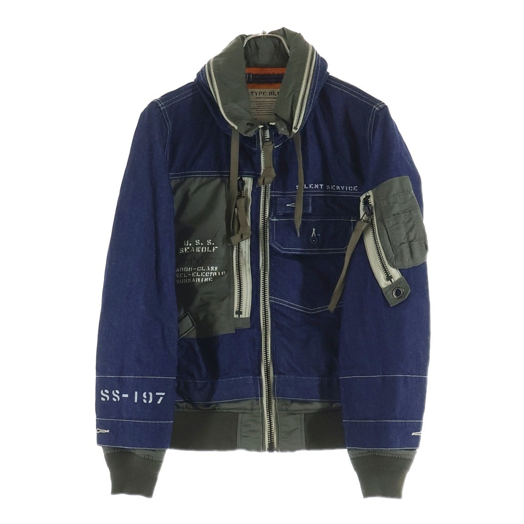 AVIREX(アヴィレックス) TYPE BLUE COMBINATION CUSTOM DENIM JACKET コンビネーション カスタムデニムジャケット インディゴ/カーキ 6102135