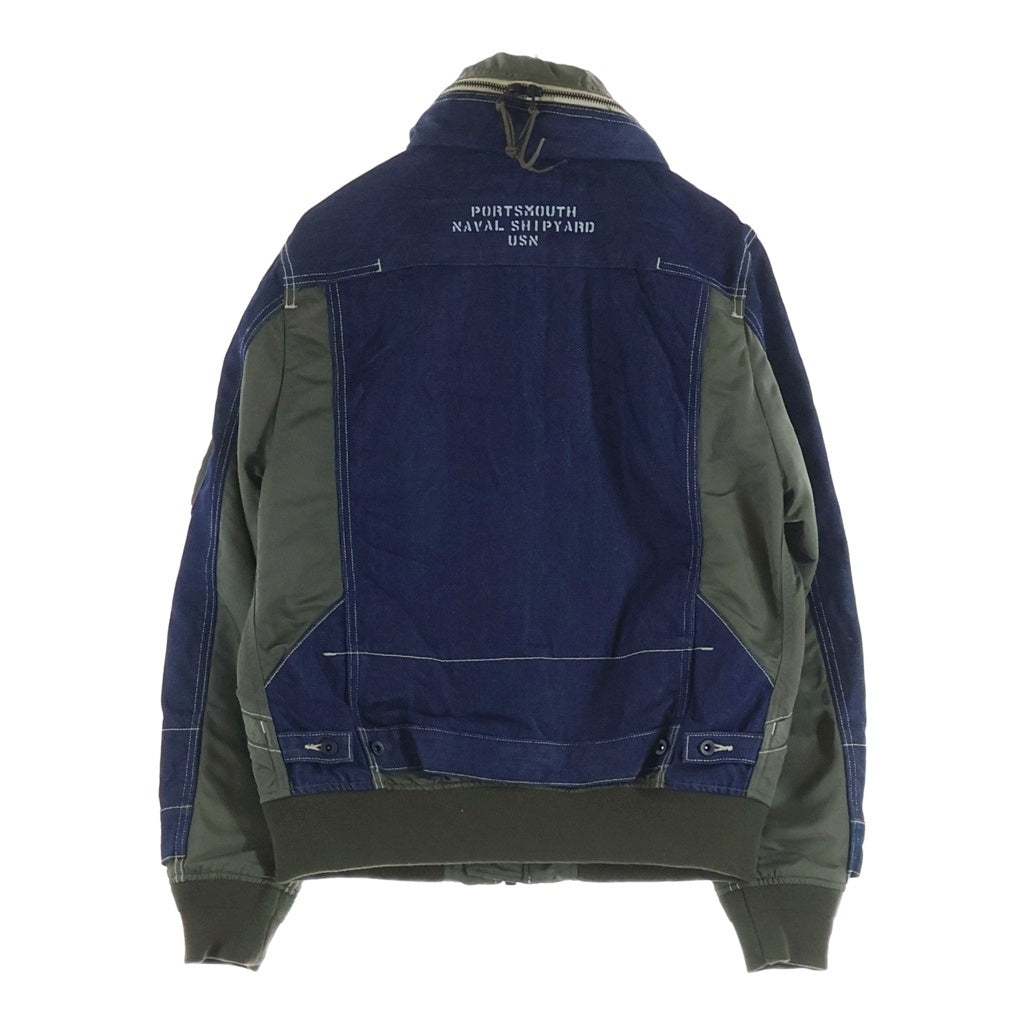 AVIREX(アヴィレックス) TYPE BLUE COMBINATION CUSTOM DENIM JACKET コンビネーション カスタムデニムジャケット インディゴ/カーキ 6102135