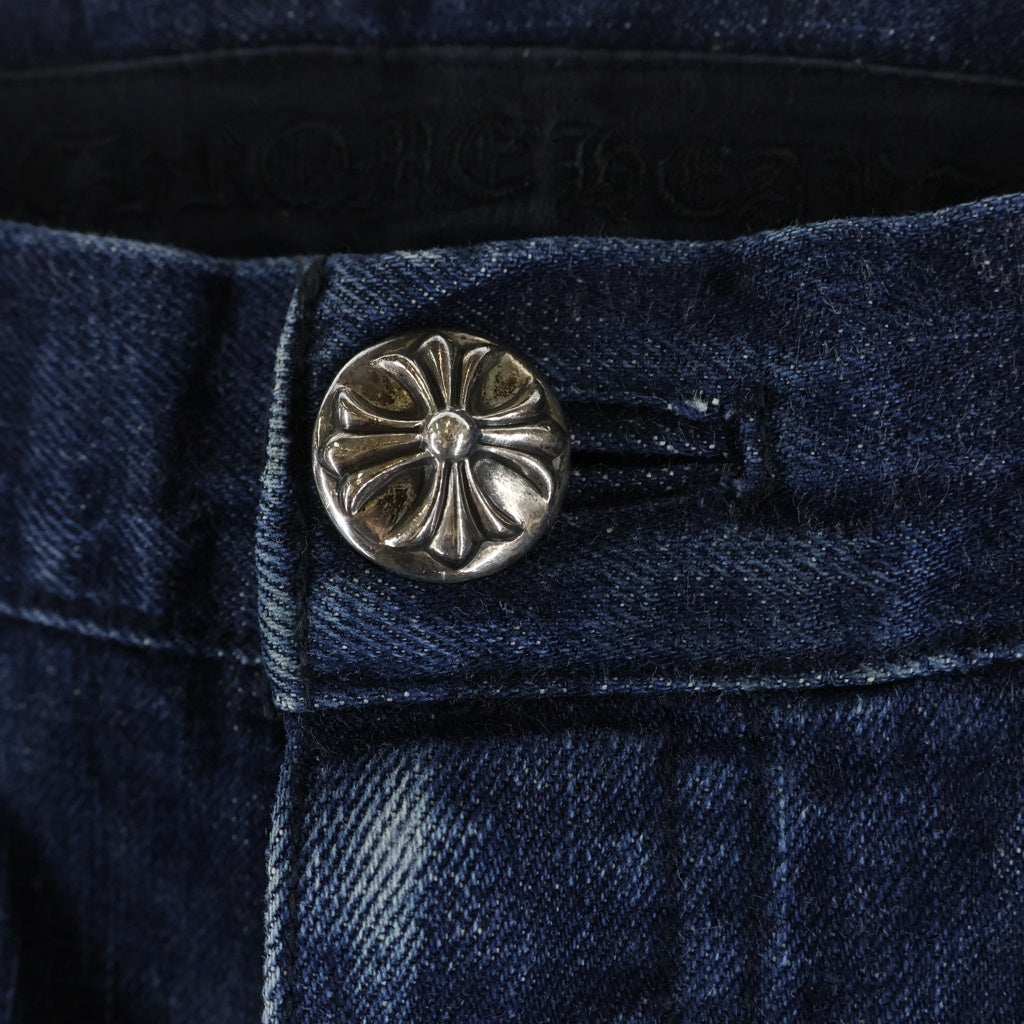 CHROME HEARTS(クロムハーツ) DNM PANTS CRS BTN INDIGO クロスボールボタンウォッシュドデニムパンツ インディゴ