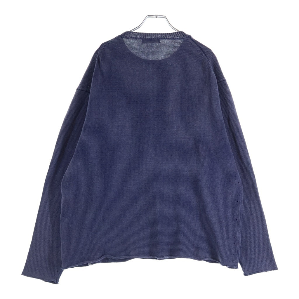 RADIALL(ラディアル) 24AW FALCON WAGON CREW NECK SWEATER L/S ファルコンワゴン コットンニット セーター ネイビー RAD-24AW-KNIT004