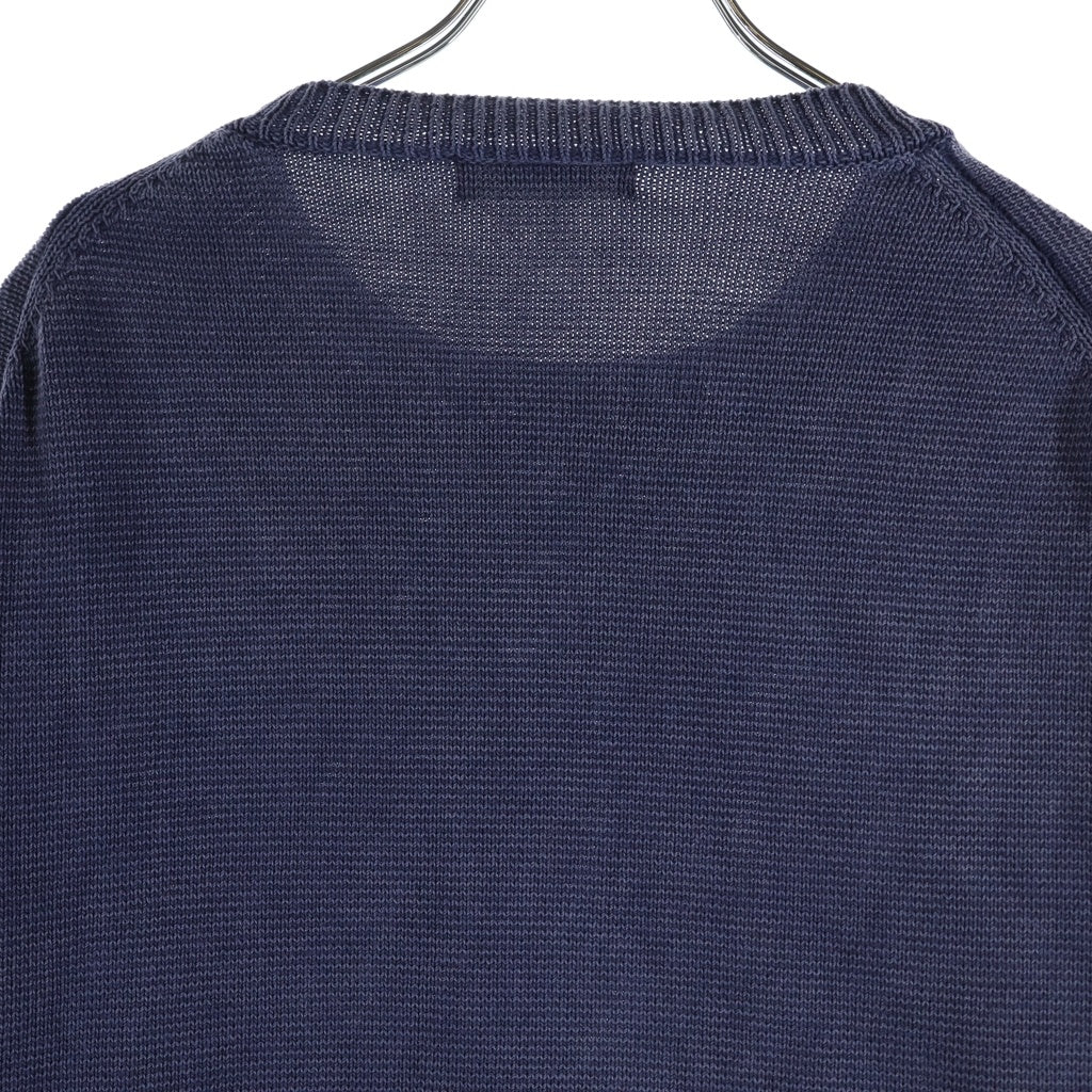 RADIALL(ラディアル) 24AW FALCON WAGON CREW NECK SWEATER L/S ファルコンワゴン コットンニット セーター ネイビー RAD-24AW-KNIT004