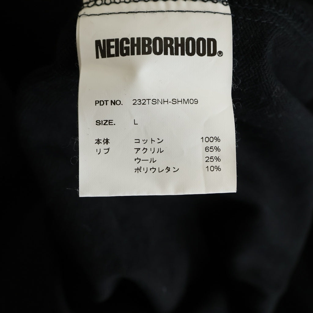 NEIGHBORHOOD(ネイバーフッド) 23AW HALF ZIP PULLOVER SHIRT LS ハーフジップ プルオーバー シャツ ブラック 232TSNH-SHM09