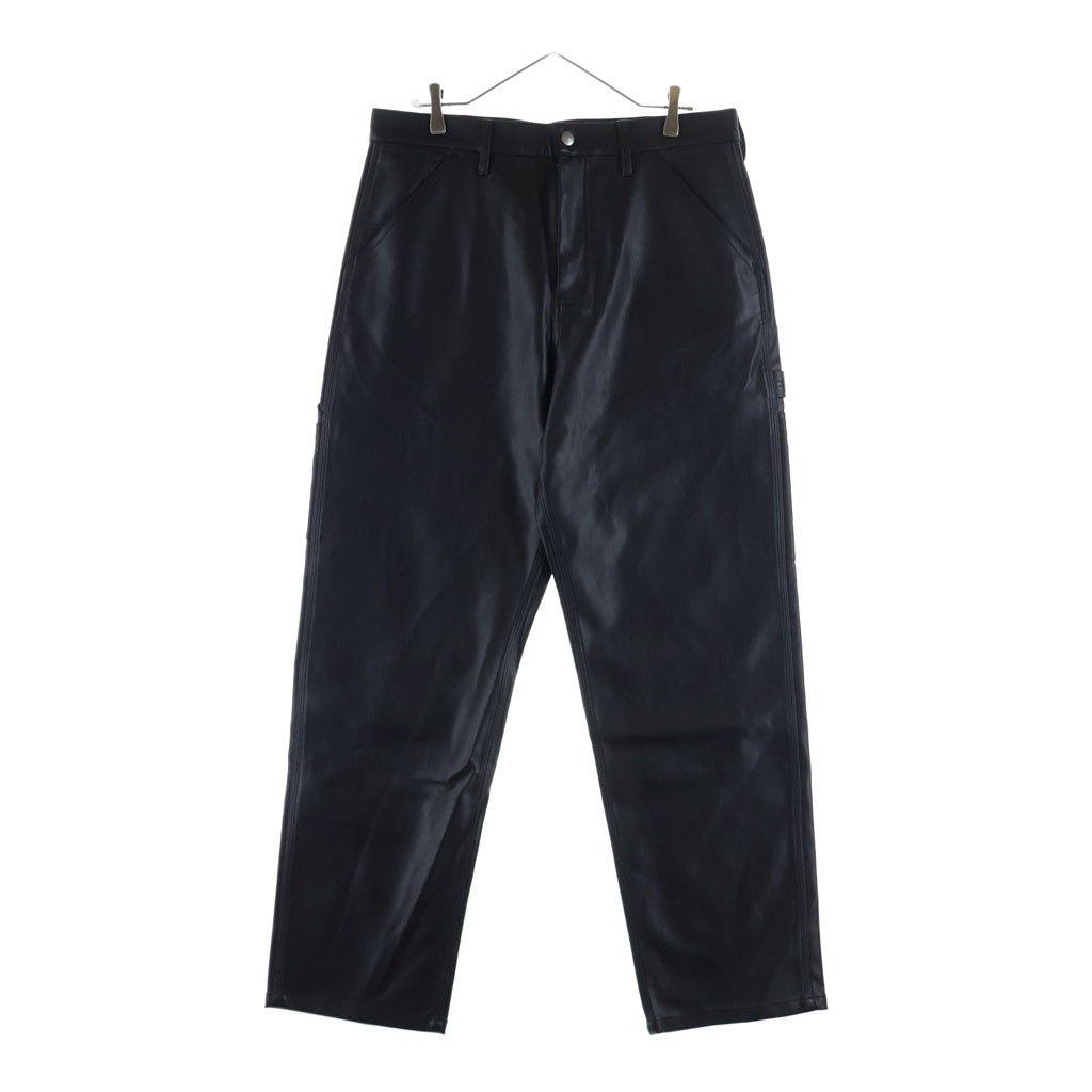 CARHARTT(カーハート) Single Knee Leather Pant シングルニー フェイクレザー パンツ ブラック I034446