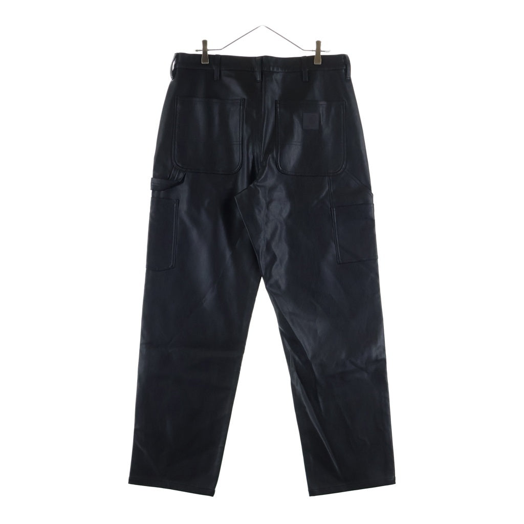 CARHARTT(カーハート) Single Knee Leather Pant シングルニー フェイクレザー パンツ ブラック I034446