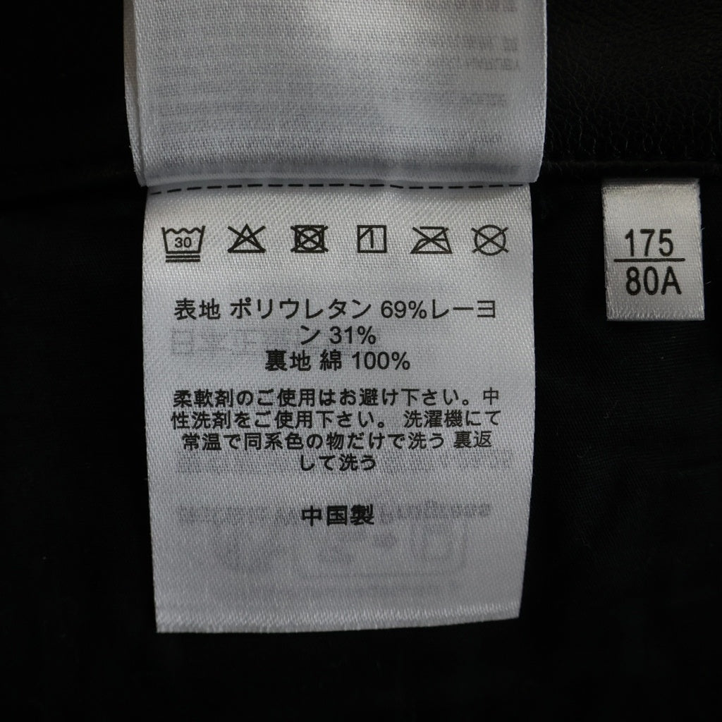CARHARTT(カーハート) Single Knee Leather Pant シングルニー フェイクレザー パンツ ブラック I034446