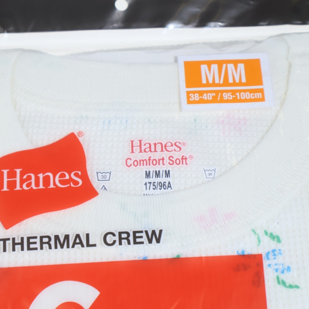 SUPREME(シュプリーム) 25AW Hanes Bones Thermal Crew Floral (1Pack) ヘインズ ボーン 花柄 サーマル長袖Tシャツ ロンT ホワイト