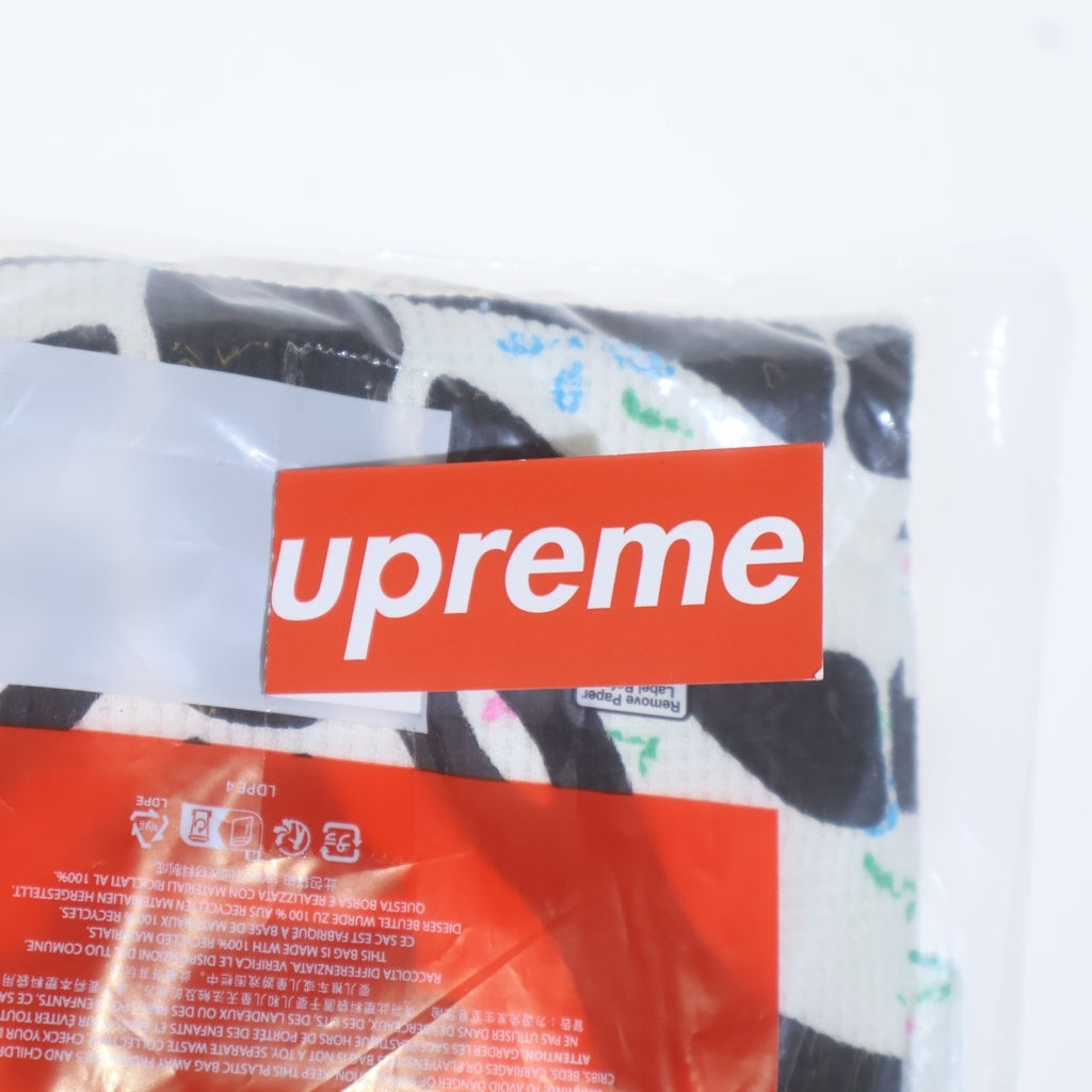 SUPREME(シュプリーム) 25AW Hanes Bones Thermal Crew Floral (1Pack) ヘインズ ボーン 花柄 サーマル長袖Tシャツ ロンT ホワイト