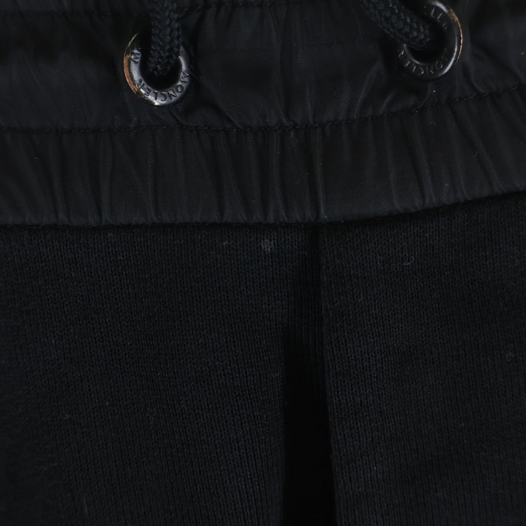 MONCLER(モンクレール) 21AW PANTALONE Side Tape Logo Cotton Sweatpants サイドテープロゴコットンスウェットパンツ G20918H00007 ブラック