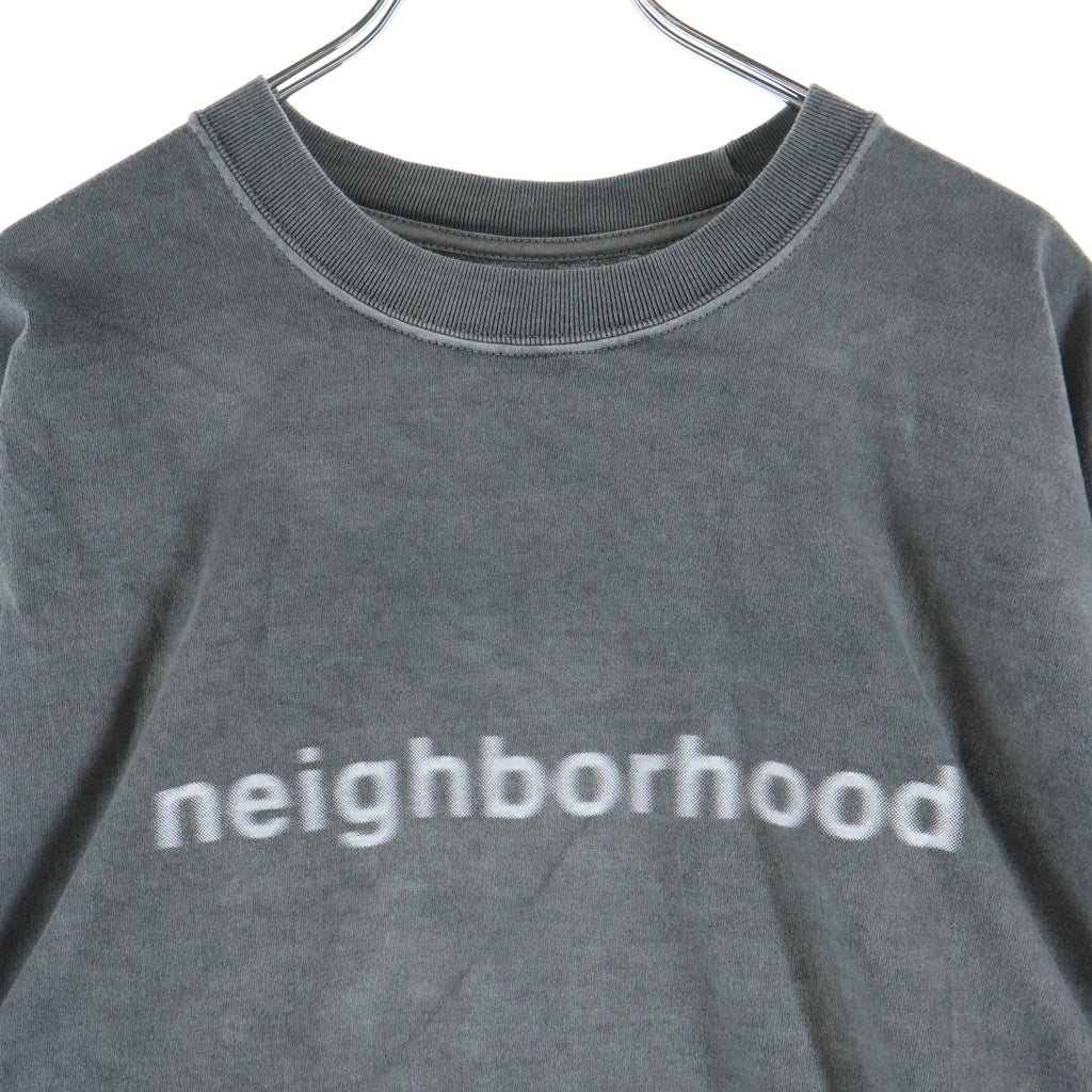 NEIGHBORHOOD(ネイバーフッド) 25SS NH . TEE LS-3 ロゴプリント ロングスリーブ 長袖Tシャツ カットソー グレー 251PCNH-LT03