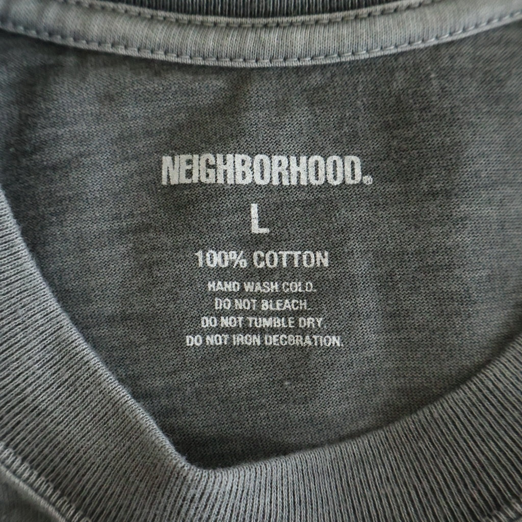 NEIGHBORHOOD(ネイバーフッド) 25SS NH . TEE LS-3 ロゴプリント ロングスリーブ 長袖Tシャツ カットソー グレー 251PCNH-LT03