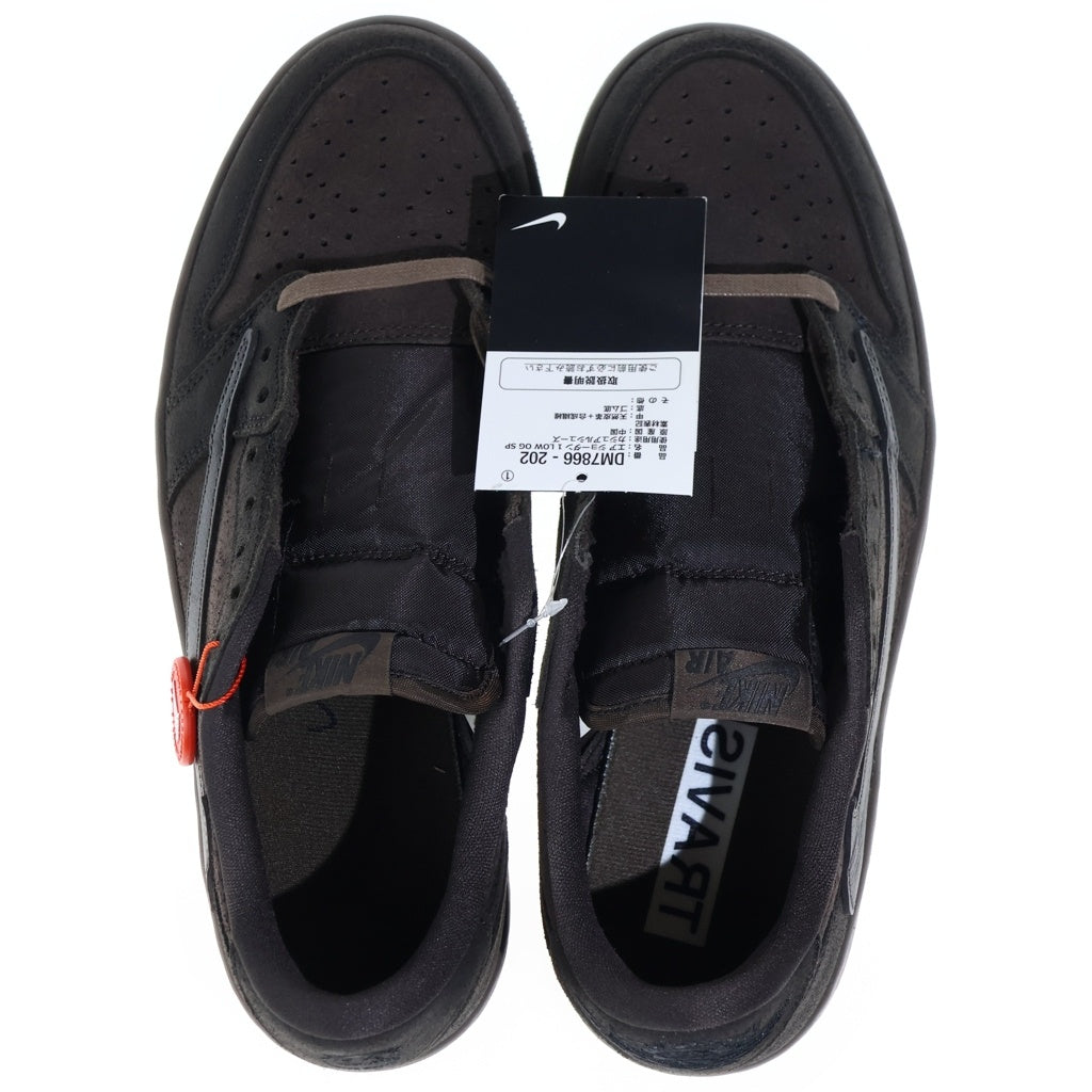 NIKE(ナイキ) ×TRAVIS SCOTT AIR JORDAN 1 LOW OG SP VELVET BROWN DM7866-202 トラヴィススコット エアジョーダン 1 ベルベット ローカットスニーカー US9.5/27.5cm