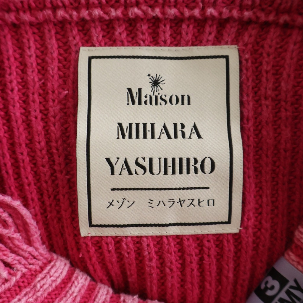 MAISON MIHARAYASUHIRO(メゾンミハラヤスヒロ) 23SS DISTRESSED PULLOVER ニット ピンク B10SW551