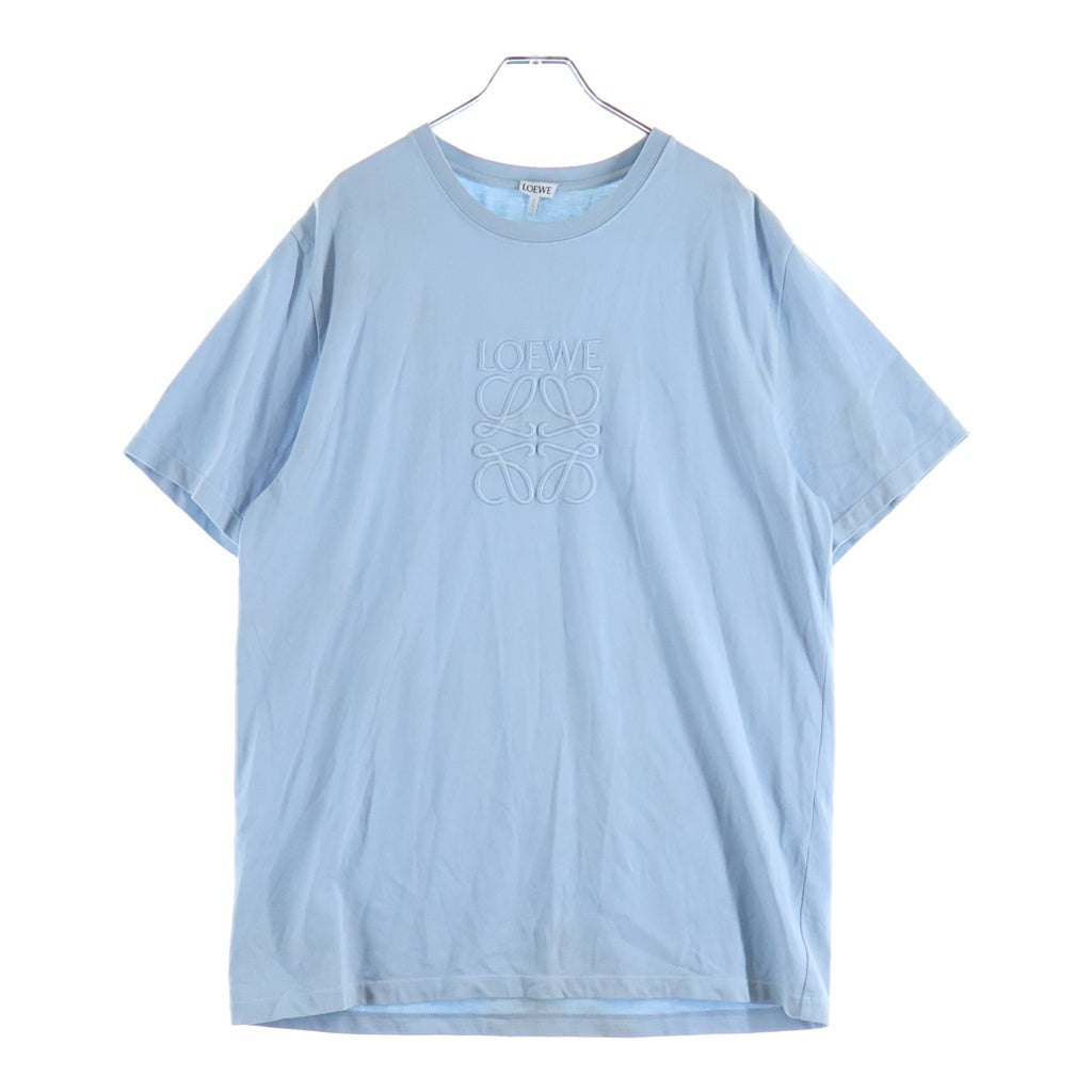 LOEWE(ロエベ) 23AW Relaxed Fit T-shirt In Cotton リラックスフィット Tシャツ アナグラム刺繍 半袖カットソー ブルー H526Y22XA4