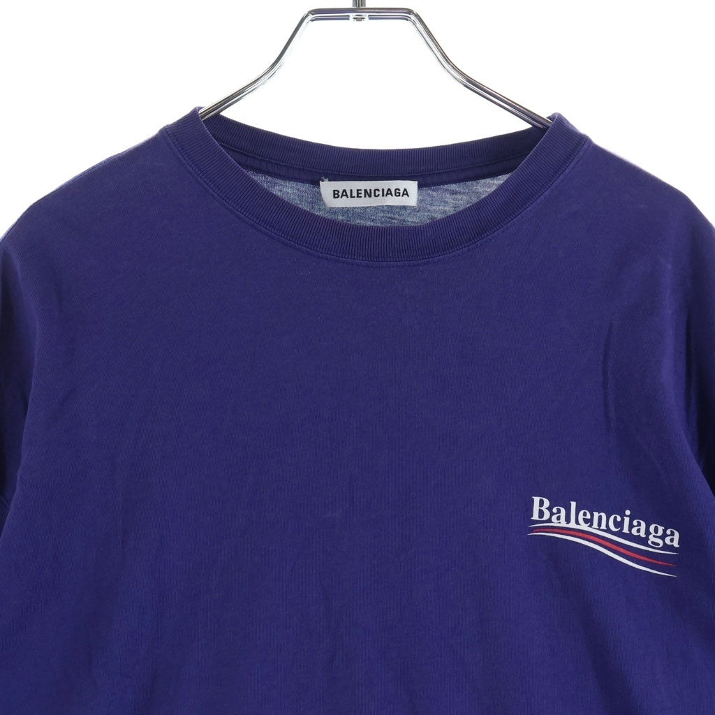 BALENCIAGA(バレンシアガ) 17AW キャンペーン ロゴ プリント 半袖 カットソー Tシャツ パープル 518213 TAV44