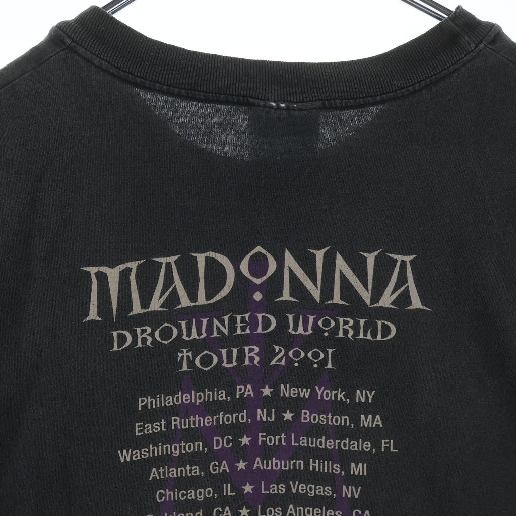 VINTAGE(ヴィンテージ) 00S Madonna Drowned World Tour マドンナ ドロウンド ワールド ツアー プリント Tシャツ ブラック